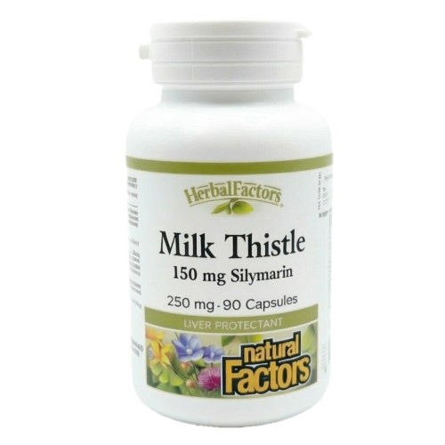 Natural Factors, Herbal Factors, Экстракт расторопши, 250 мг, силимарин 150 мг, 90 капсул