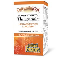 Natural Factors, Theracurmin, Куркума и куркумин, 60 мг, 30 вегетарианских капсул