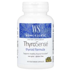 Natural Factors, WomenSense, ThyroSense, средство для щитовидной железы, 60 вегетарианских капсул (30 порций)
