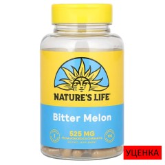 Nature's Life, Горькая дыня, 525 мг, 100 капсул