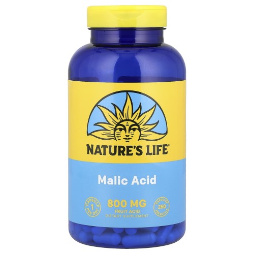 Nature's Life, Яблочная кислота, 800 мг, 250 капсул