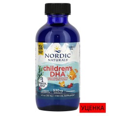 Nordic Naturals, ДГК для детей от 1 до 6 лет, со вкусом клубники, 530 мг, 119 мл (4 жидк. унции)