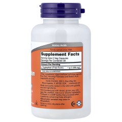 NOW Foods, L-триптофан, 500 мг, 60 растительных капсул (30 порций)