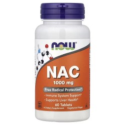 NOW Foods, NAC, 1000 мг, 60 таблеток