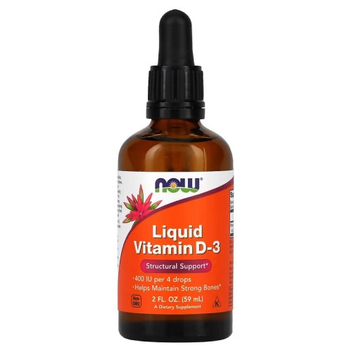 NOW Foods, жидкий витамин D3, 59 мл (2 жидк. унции)