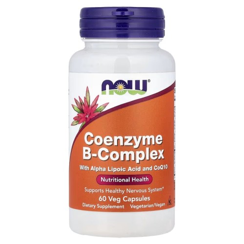 NOW Foods, комплекс коферментов группы B, 60 вегетарианских капсул (30 порций)