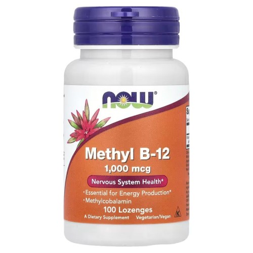 NOW Foods, Methyl B-12, метилкобаламин, 1000 мкг, 100 таблеток для рассасывания