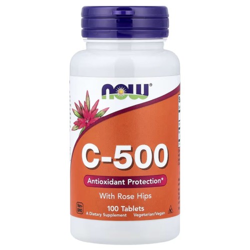 NOW Foods, C-500 с шиповником, 100 таблеток
