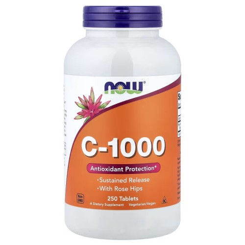 NOW Foods, C-1000 с шиповником, 250 таблеток
