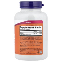 NOW Foods, E-400 со смешанными токоферолами, 268 мг (400 МЕ), 250 капсул