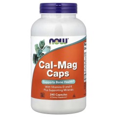NOW Foods, Капсулы кальция и магния с витаминами D и K, 240 капсул (120 порций)