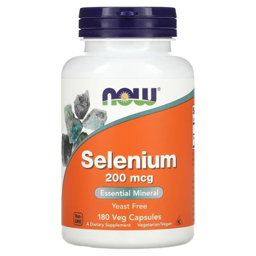 NOW Foods, Selenium, селен, 200 мкг, 180 растительных капсул