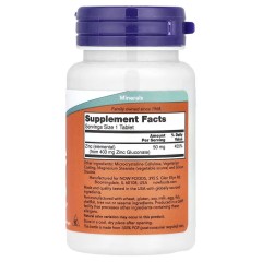 NOW Foods, цинк, 50 мг, 100 таблеток