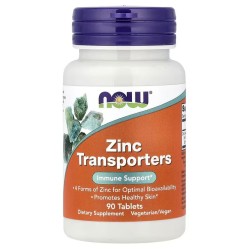 NOW Foods, Zinc Transporters, средство для транспортировки цинка, 90 таблеток
