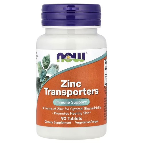 NOW Foods, Zinc Transporters, средство для транспортировки цинка, 90 таблеток