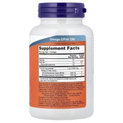 NOW Foods, рыбий жир с ДГК-500 двойной силы, 90 мягких таблеток