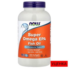 NOW Foods, Super Omega, рыбий жир с ЭПК, 240 капсул (120 порций)