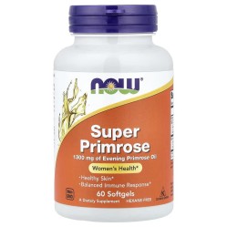NOW Foods, Super Primrose, масло примулы вечерней, 1300 мг, 60 капсул