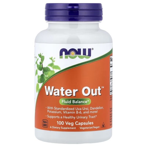 NOW Foods, Water Out, Баланс жидкости, 100 растительных капсул (50 порций)