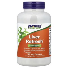 NOW Foods, Liver Refresh, Здоровье печени, 180 растительных капсул (60 порций)