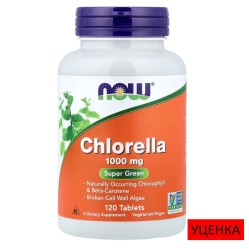NOW Foods, хлорелла, 1000 мг, 120 таблеток (40 порций)