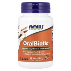 NOW Foods, OralBiotic, 60 пастилок (30 порций)