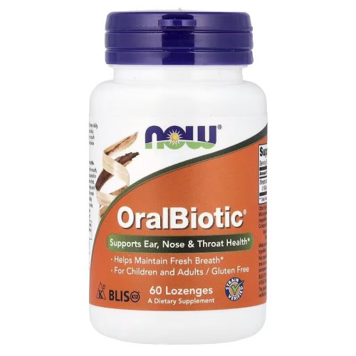 NOW Foods, OralBiotic, 60 пастилок (30 порций)