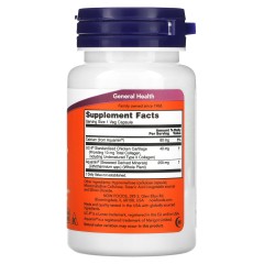 NOW Foods, UC-II, добавка для здоровья суставов, неденатурированный коллаген типа II, 60 вегетарианских капсул