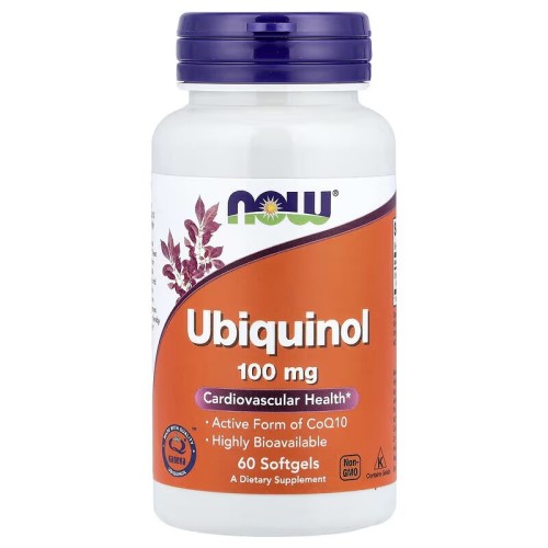 NOW Foods, Убихинол, 100 мг, 60 капсул
