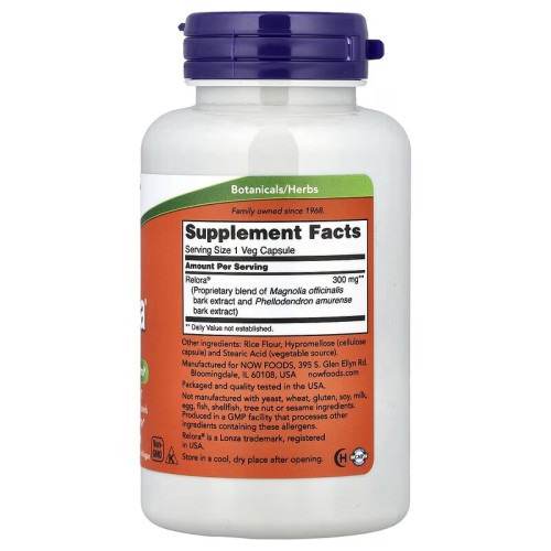 NOW Foods, Relora, добавка для контроля стресса и аппетита, 300 мг, 120 растительных капсул