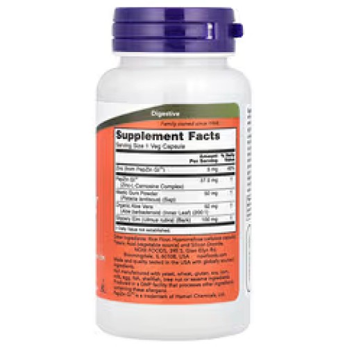 NOW Foods, Gastro Comfort™ с PepZin GI™, 60 растительных капсул (60 порций)