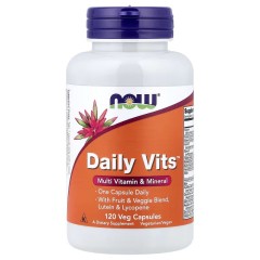 NOW Foods, Daily Vits, мультивитамины и минералы, 120 растительных капсул