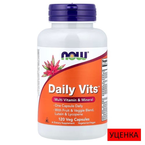 NOW Foods, Daily Vits, мультивитамины и минералы, 120 растительных капсул