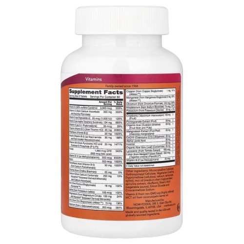 NOW Foods, Eve, Улучшенный мультивитаминный комплекс для женщин, 180 таблеток (60 порций)