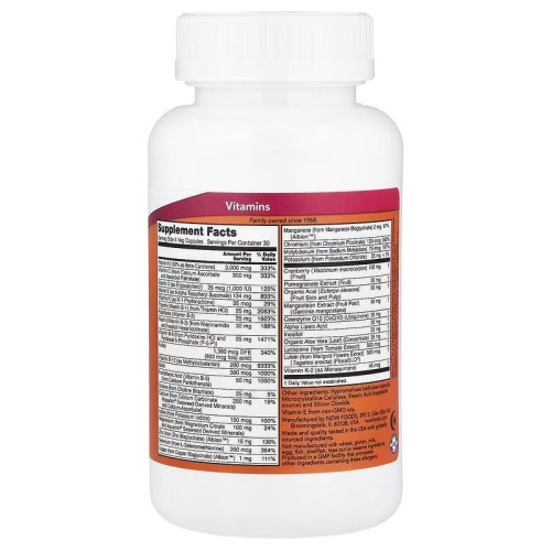 NOW Foods, Eve, мультивитамины для женщин, без железа, 120 растительных капсул (30 порций)