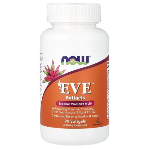 NOW Foods, EVE, превосходные мультивитамины для женщин, 90 мягких таблеток (30 порций)