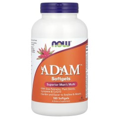 NOW Foods, ADAM, превосходные мультивитамины для мужчин, 180 мягких таблеток (90 порций)