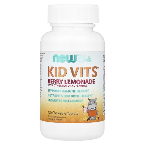NOW Foods, Kids, Kid Vits™, детские витамины, со вкусом ягодного лимонада, 120 жевательных таблеток