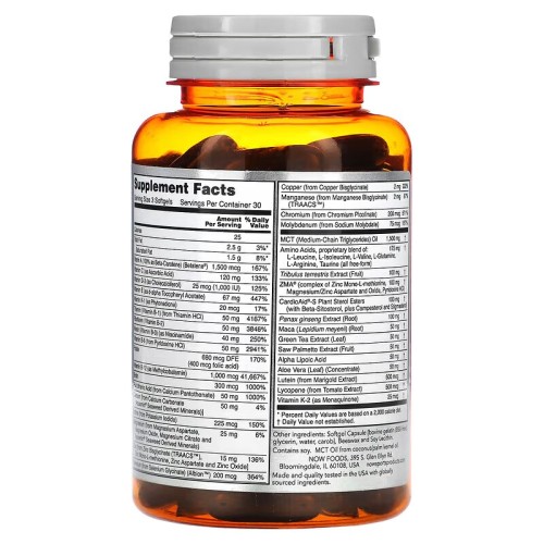 NOW Foods, Sports, Men's Active Sports Multi, комплекс витаминов для мужчин, 90 капсул (30 порций)