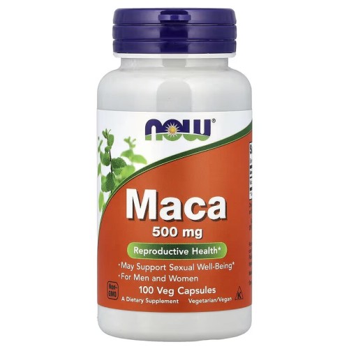 NOW Foods, мака, 500 мг, 100 растительных капсул