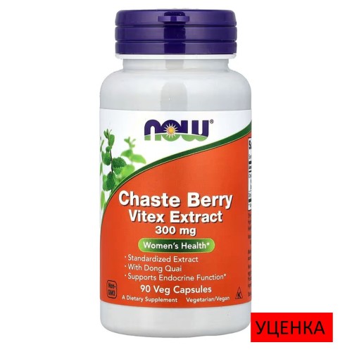 NOW Foods, экстракт витекса священного, 300 мг, 90 растительных капсул