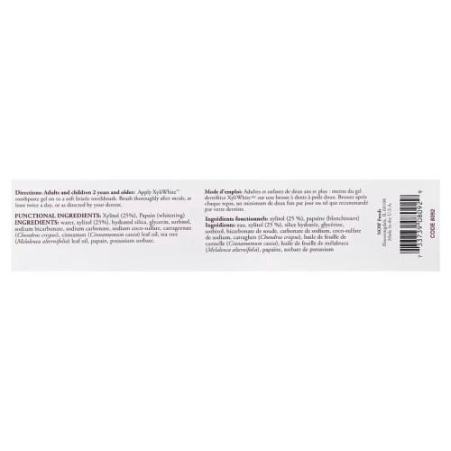 NOW Foods, Solutions, XyliWhite, гелевая зубная паста с пищевой содой, без фторида, корица, 181 г (6,4 унции)