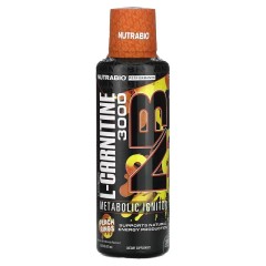 NutraBio, LeanShots, L-карнитин 3000, персиковые колечки, 473 мл (16 жидк. унций)