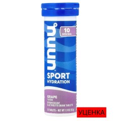 Nuun, Sport Hydration, напиток с шипучим электролитом, виноград, 10 таблеток