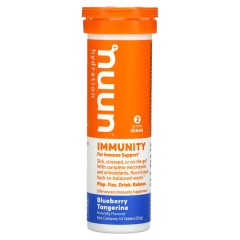 Nuun, Hydration, Immunity, шипучая добавка электролитов для иммунитета, голубика и мандарин, 10 таблеток