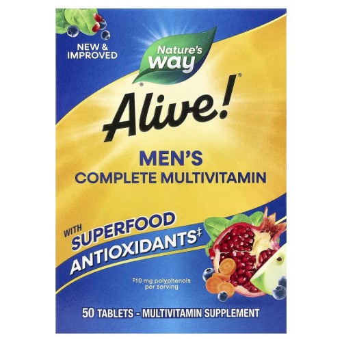 Nature's Way, Alive !, мультивитаминный комплекс для мужчин, 50 таблеток