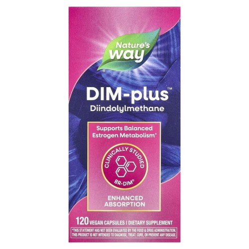 Nature's Way, DIM-Plus™, добавка с дииндолилметаном, 120 веганских капсул