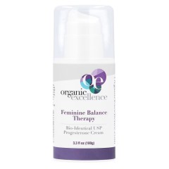 Organic Excellence, Feminine Balance Therapy, крем с биоидентичным прогестероном USP, 100 г