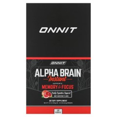 Onnit, Alpha Brain Instant, для памяти и концентрации, рубиновый грейпфрут, 30 пакетиков по 3,6 г