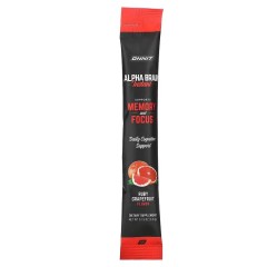 Onnit, Alpha Brain Instant, для памяти и концентрации, рубиновый грейпфрут, 30 пакетиков по 3,6 г
